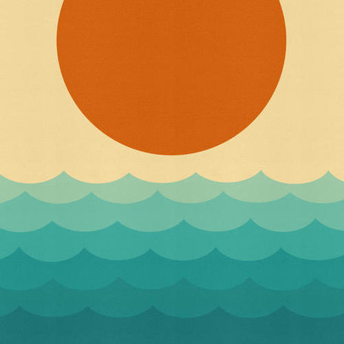 Minimalist sunset Mural by Vitor Costa