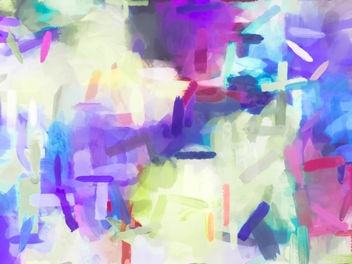 splash painting texture abstract background in purple pink blue yellow Mural by Timmy333