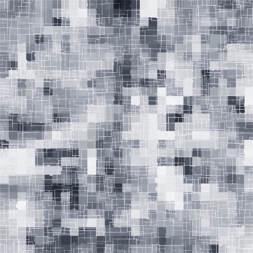 geometric square pixel pattern abstract in black and white Mural by Timmy333