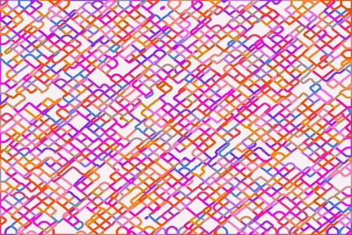 fractal geometric square pixel line pattern abstract in red pink blue Mural by Timmy333