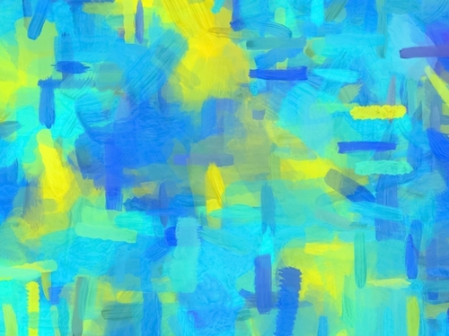 splash painting texture abstract background in blue yellow Mural by Timmy333