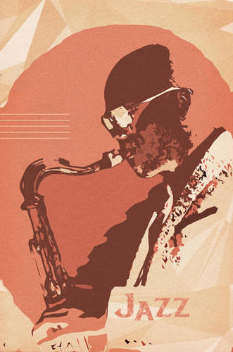 Jazz Sax Mural by cinema4design