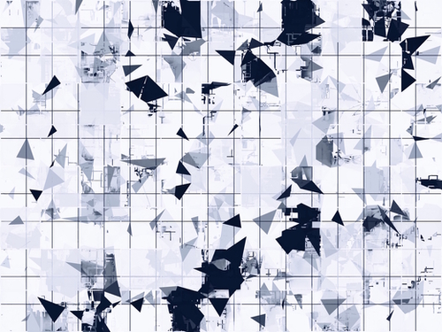 geometric square pattern in black and white Mural by Timmy333