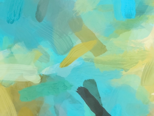 splash painting texture abstract background in blue and yellow Mural by Timmy333
