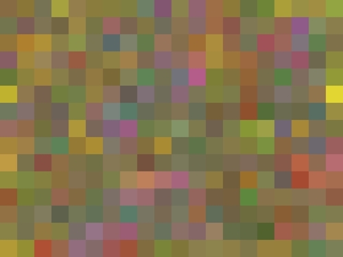 geometric square pixel pattern abstract in green pink yellow Mural by Timmy333