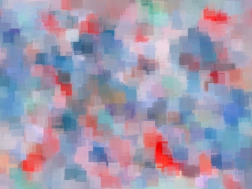 geometric square pattern abstract background in blue pink red Mural by Timmy333