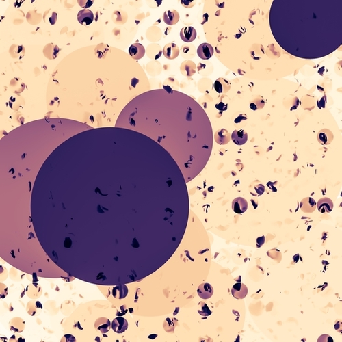 geometric circle shape abstract background in brown and purple Mural by Timmy333