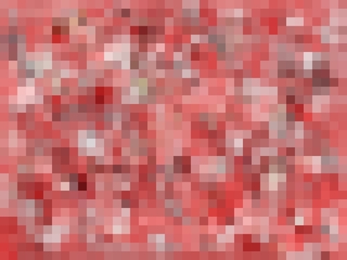 geometric square pixel pattern abstract in red Mural by Timmy333