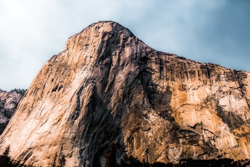 Closeup mountain with blue sky at Yosemite national park, California, USA Mural by Timmy333