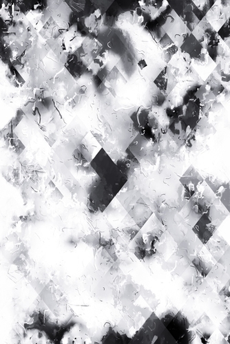graphic design pixel geometric square pattern abstract background in black and white Mural by Timmy333
