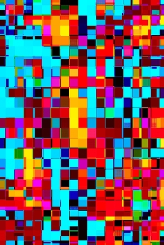 graphic design geometric pixel square pattern abstract background in red blue pink Mural by Timmy333