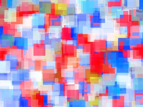 geometric square pattern abstract background in red and blue Mural by Timmy333