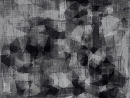 geometric triangle abstract background in black and white Mural by Timmy333