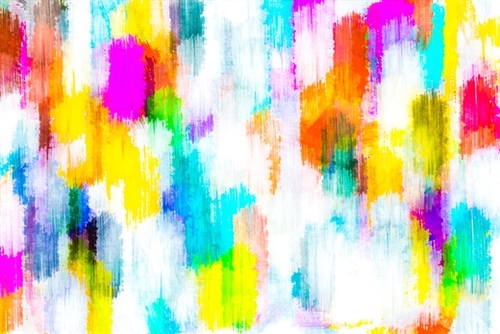 colorful splash painting texture abstract background in yellow blue pink orange Mural by Timmy333