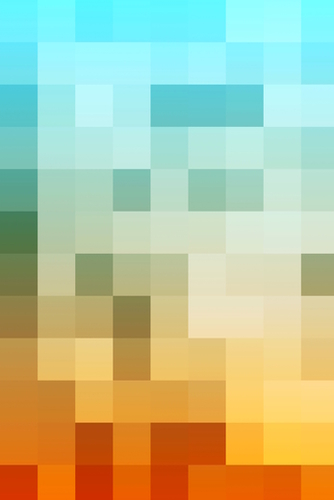 geometric pixel square pattern abstract background in yellow brown blue Mural by Timmy333