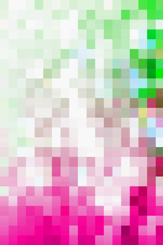 geometric pixel square pattern abstract background in pink green Mural by Timmy333