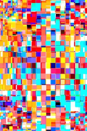 graphic design geometric pixel square pattern abstract background in red blue orange yellow Mural by Timmy333