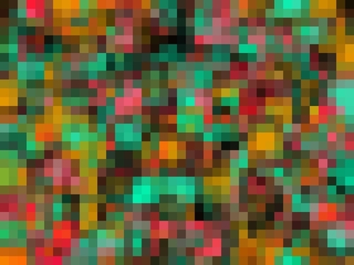 geometric square pixel pattern abstract background in green yellow pink Mural by Timmy333