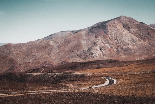 Desert with mountain scenic at Death Valley national park California USA Mural by Timmy333