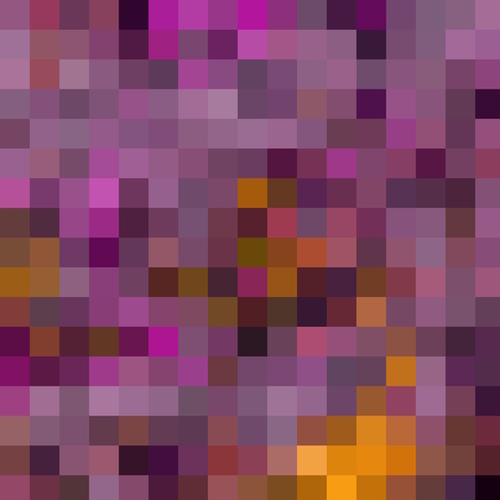graphic design geometric pixel square pattern abstract in pink purple yellow Mural by Timmy333