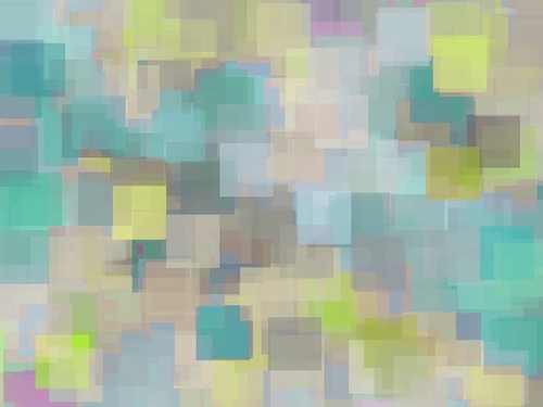 geometric square pattern abstract background in yellow and green Mural by Timmy333