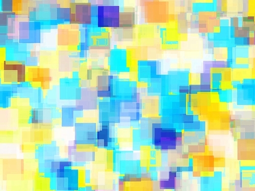 geometric square pattern abstract background in yellow and blue Mural by Timmy333