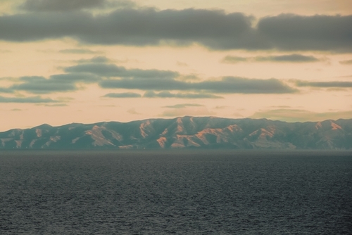 Ocean and mountains view at Rancho Palos Verdes California USA Mural by Timmy333