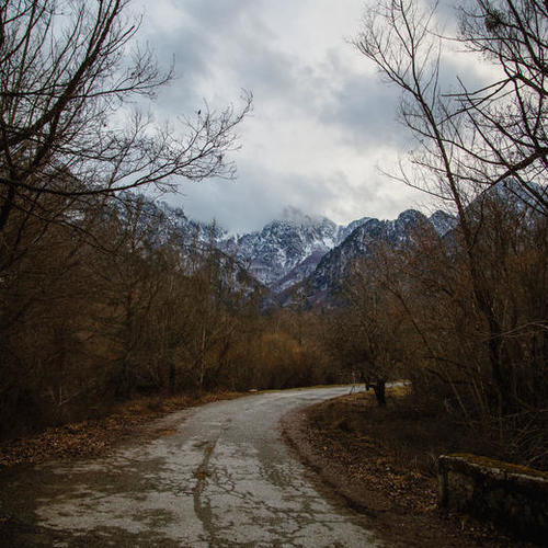 Road with mountain II Mural by Salvatore Russolillo