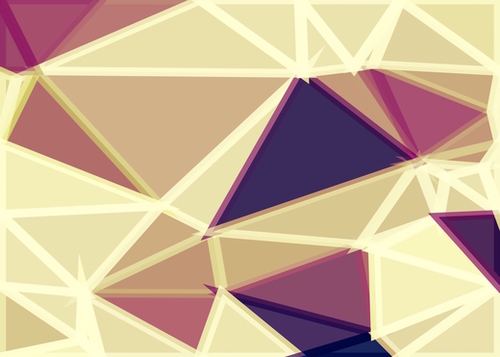 geometric triangle polygon pattern abstract in brown and red Mural by Timmy333