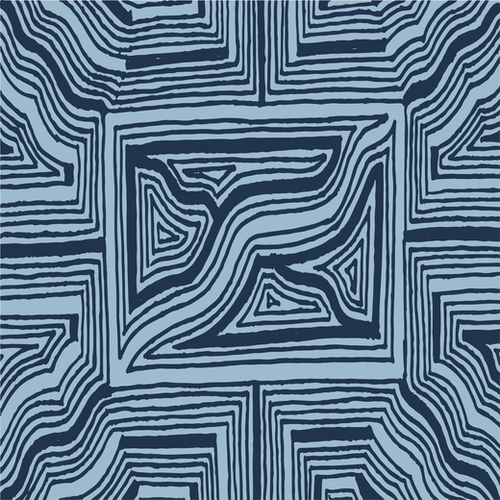 Blue Geo Mural by ShinyJill