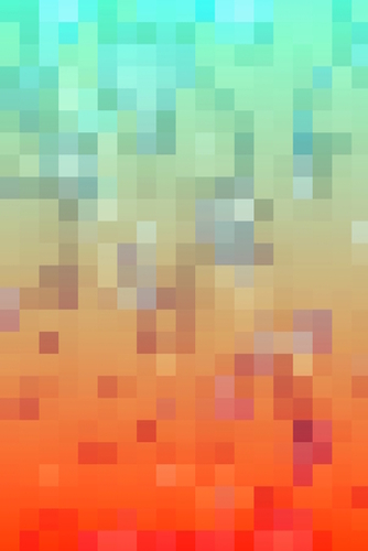 geometric pixel square pattern abstract background in orange blue Mural by Timmy333