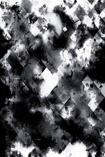graphic design pixel geometric square pattern abstract background in black and white Mural by Timmy333