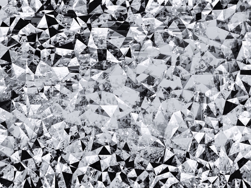 geometric triangle pattern abstract background in black and white Mural by Timmy333