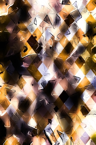 brown geometric pixel square pattern abstract art background Mural by Timmy333