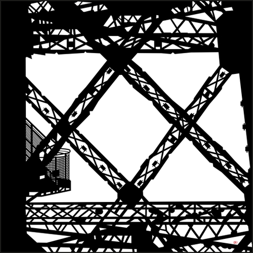 Eiffel tower #5 Mural by Denis Chobelet