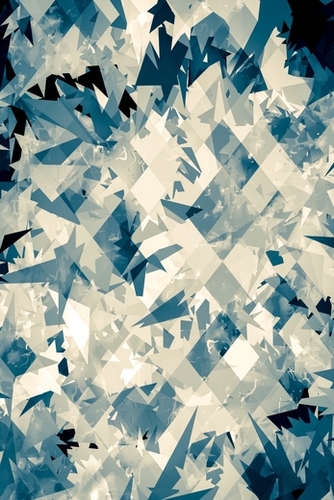 fractal geometric square pixel pattern abstract background in blue  Mural by Timmy333