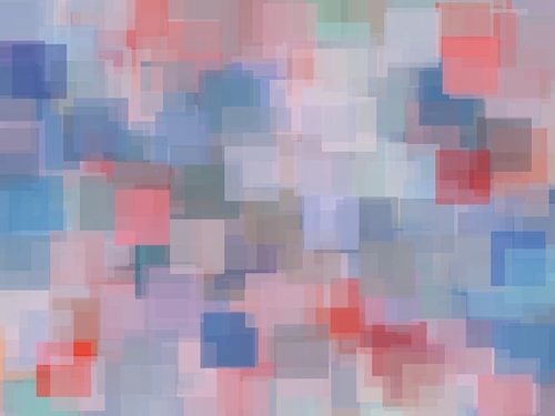 geometric square pattern abstract background in blue and pink Mural by Timmy333