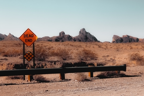 Summer road trip in the desert with mountains view in USA Mural by Timmy333
