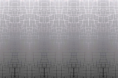 graphic design geometric symmetry line pattern art abstract background in black and white Mural by Timmy333