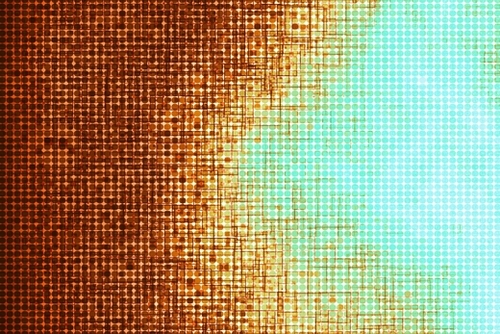 graphic design geometric circle pattern abstract background in brown blue Mural by Timmy333