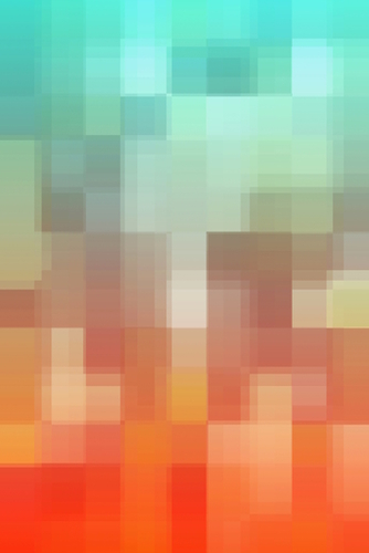 geometric pixel square pattern abstract background in orange brown blue Mural by Timmy333
