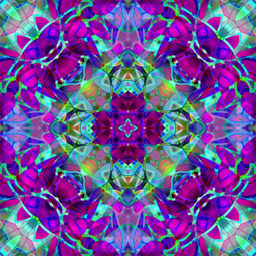 kaleidoscope Floral Abstract G16 Mural by MedusArt