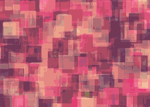 psychedelic geometric square pattern abstract in pink and purple Mural by Timmy333