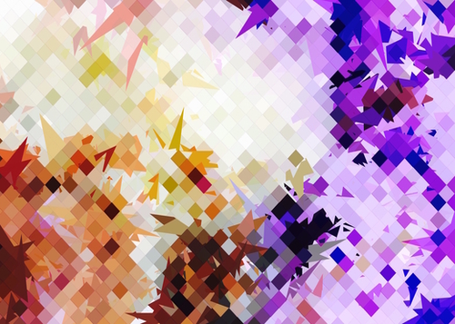 geometric square pixel pattern abstract background in purple brown Mural by Timmy333