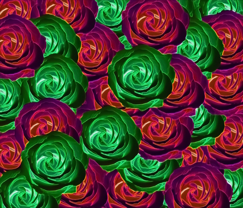 closeup rose pattern texture abstract background in red and green Mural by Timmy333