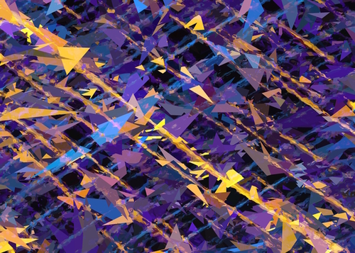 splash geometric triangle pattern abstract background in blue purple yellow Mural by Timmy333