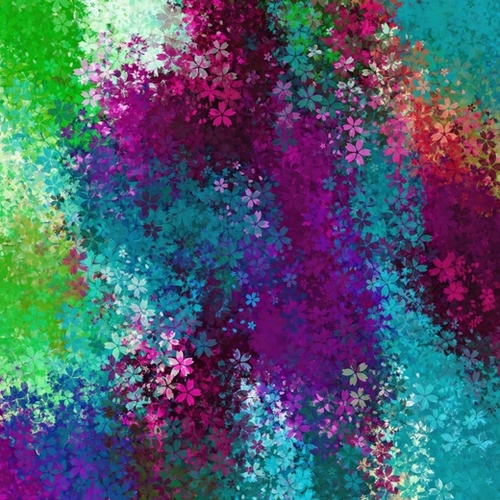 flower pattern abstract background in purple pink blue green Mural by Timmy333