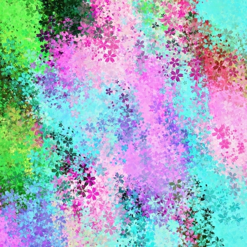 flower pattern abstract background in pink purple blue green Mural by Timmy333