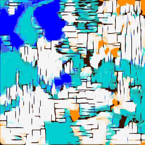 blue green and orange drawing abstract background Mural by Timmy333
