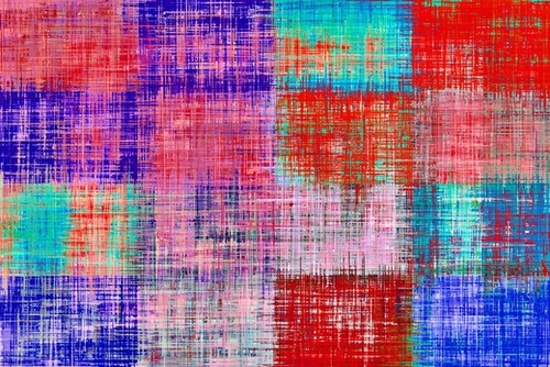 square plaid pattern texture abstract in red blue pink purple Mural by Timmy333